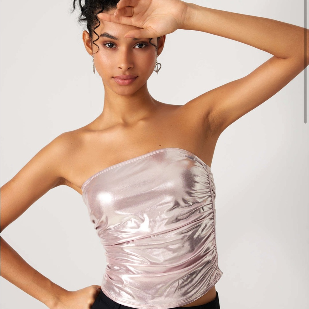 Cider Blush Pink Strapless Top